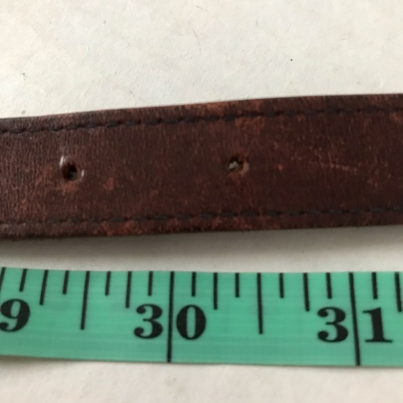 ETIENNE AIGNER Belt Logo Gold Hardware Brown Sz 28 - Picture 12 of 14